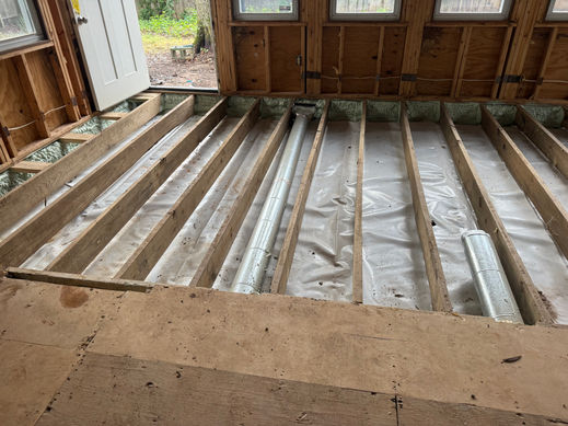 Floor framing repair and residential rehabilitation project