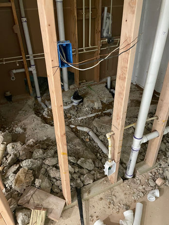 Foundation and structural repair work during home renovation project