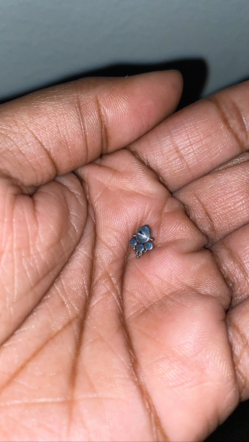 Miniature : Pink Implant Grade Titanium Threadless Push In Top Only