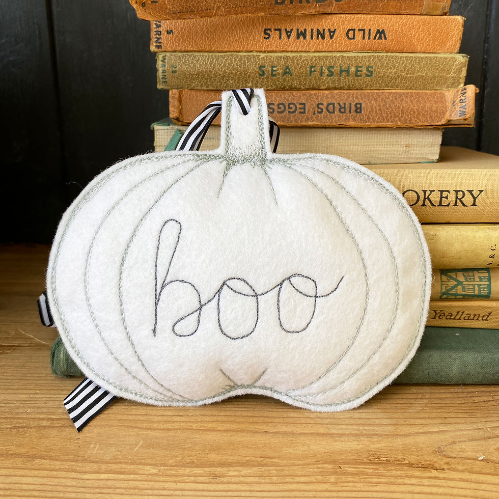 Thumbnail: Pumpkin Embroidered Decoration