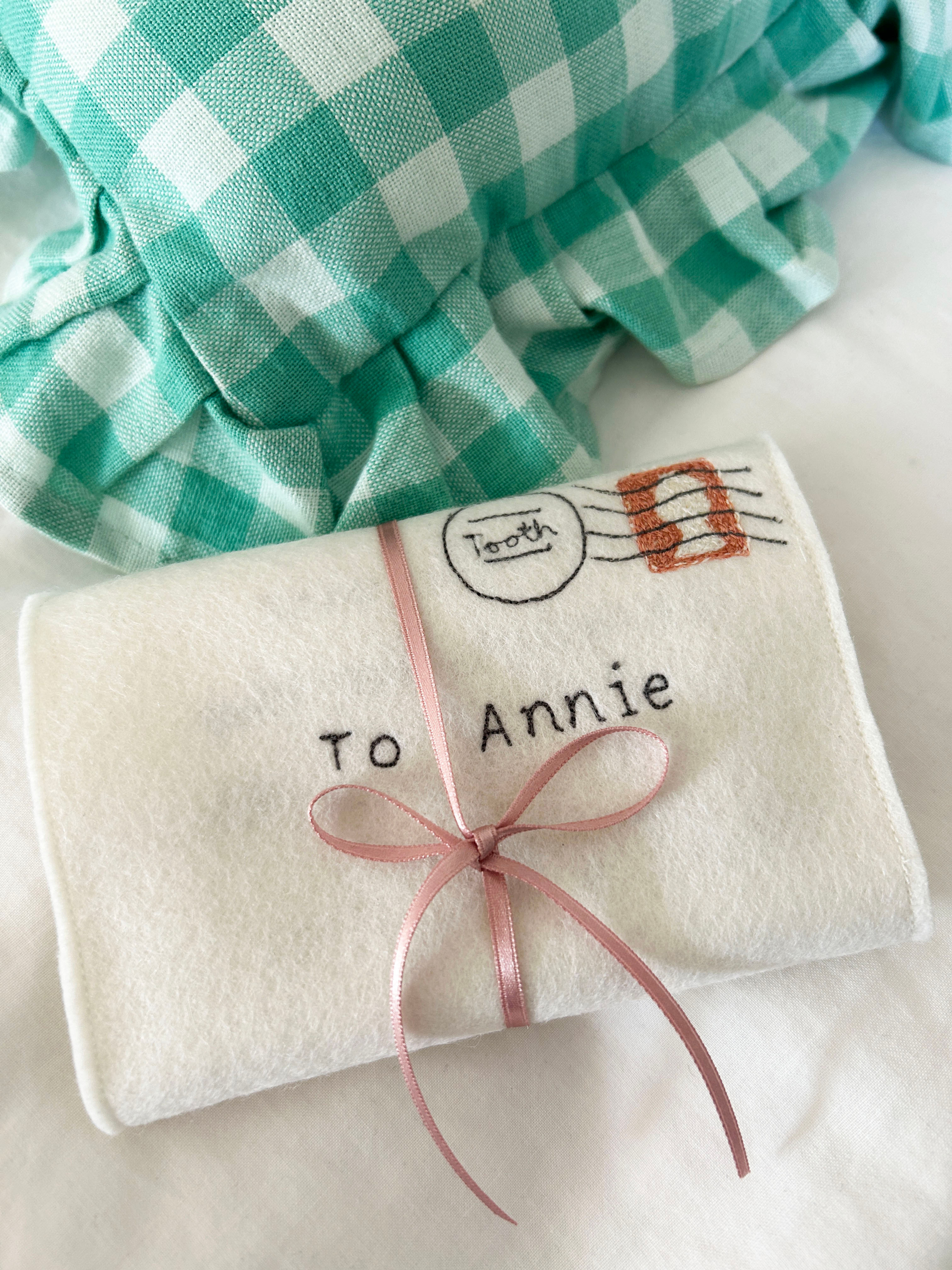 Embroidered Personalised Tooth Fairy Letter