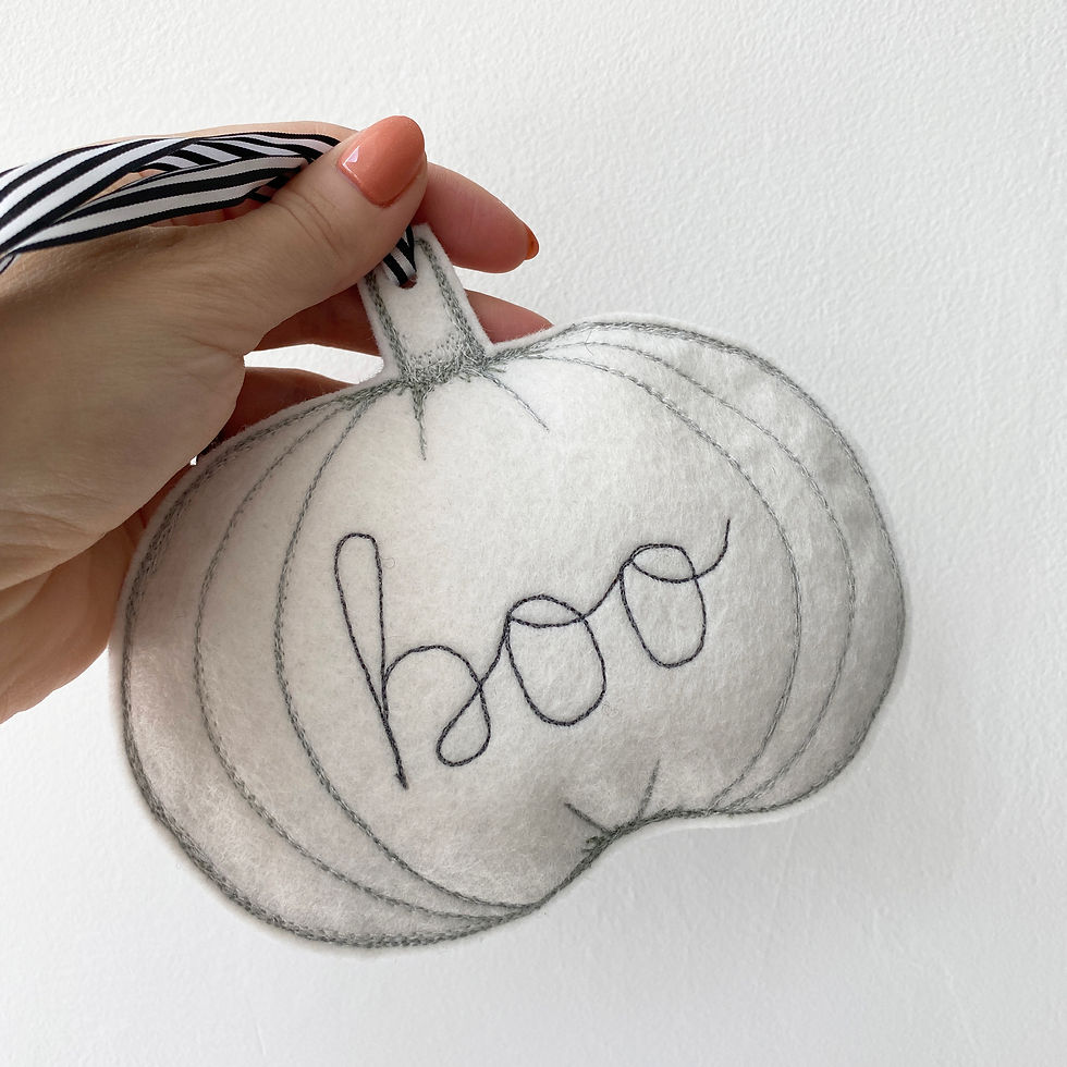 Thumbnail: Pumpkin Embroidered Decoration