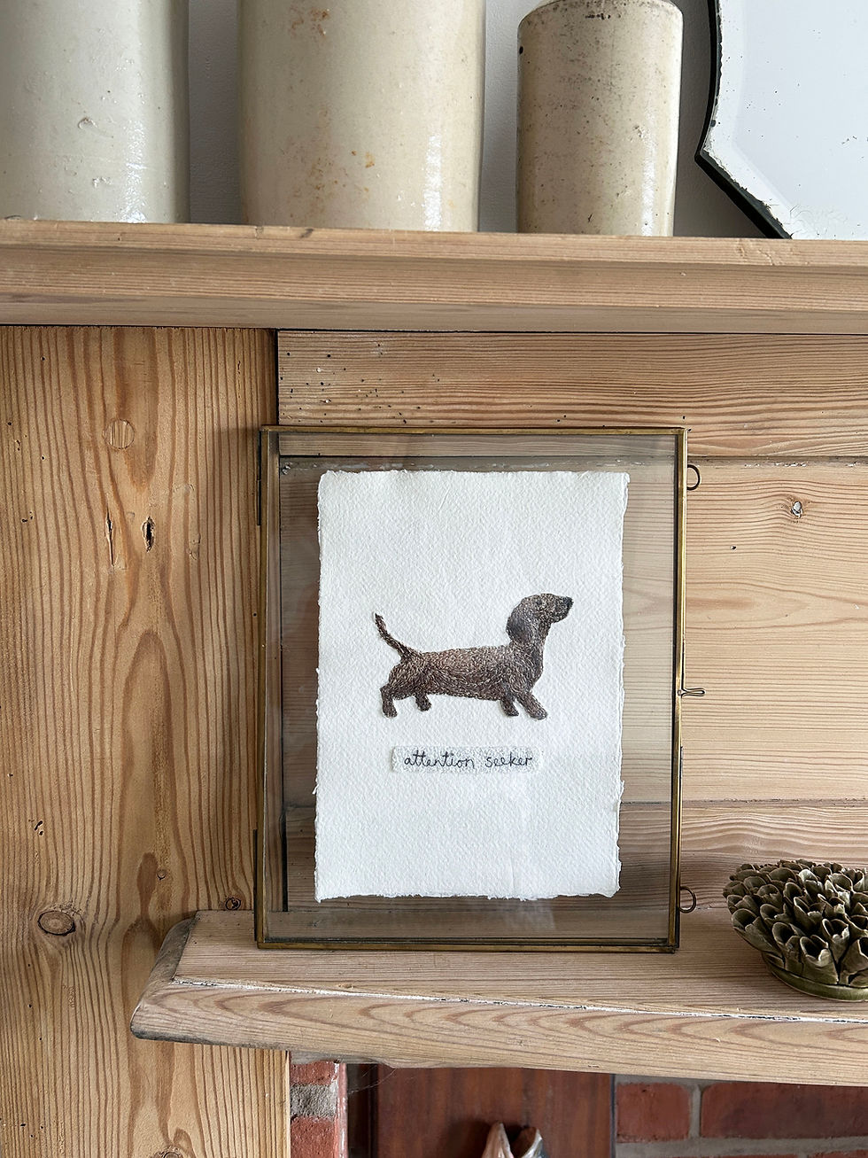 Thumbnail: Attention Seeker Dog Embroidered Picture