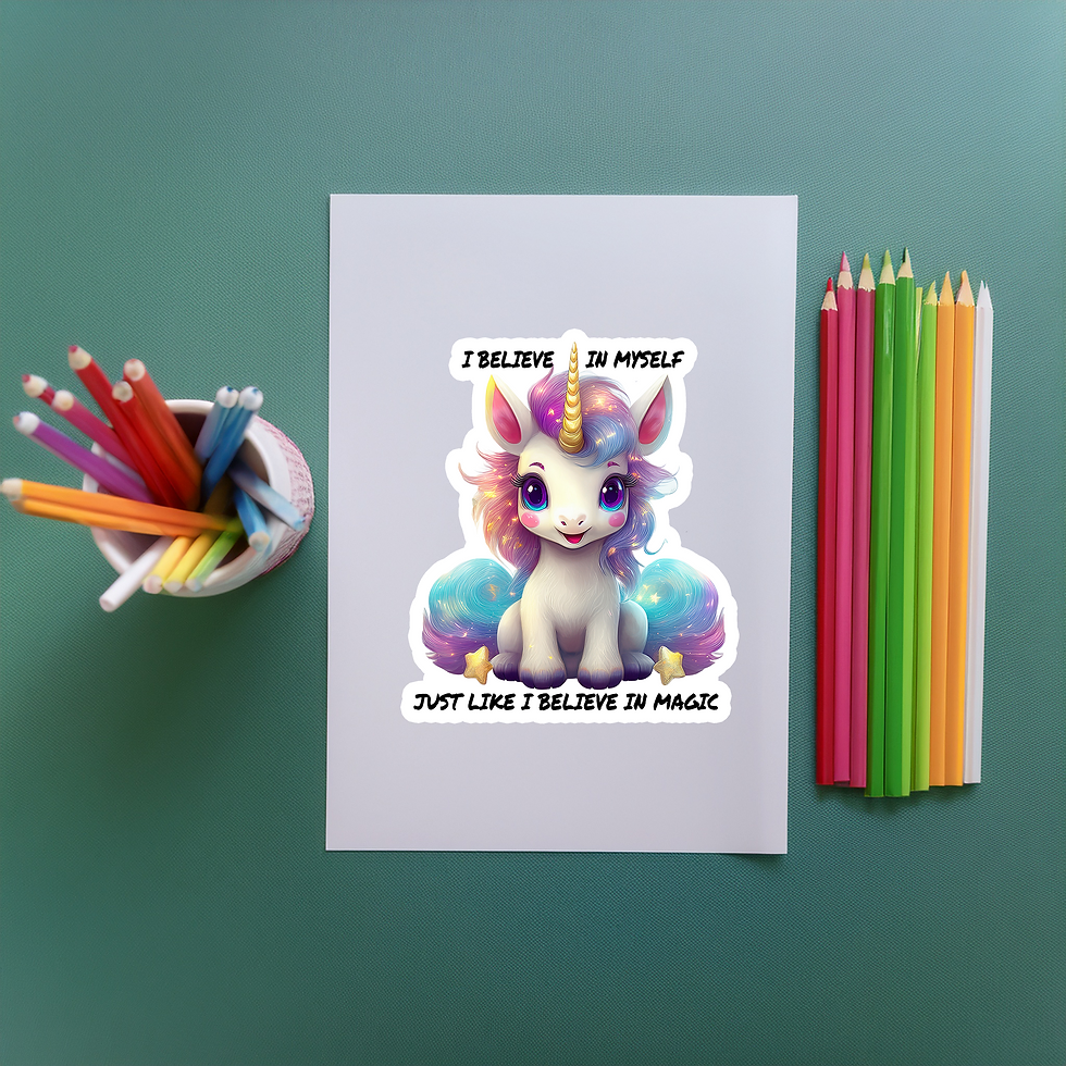 Thumbnail: Magic Believer Unicorn Affirmation Stickers #1