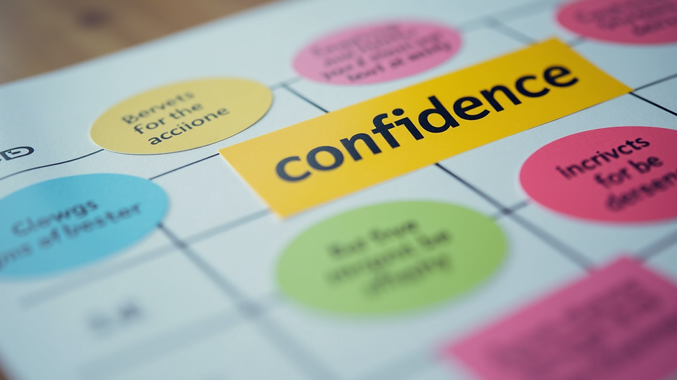 Close-up view of colourful confidence boosting stickers on a chart
