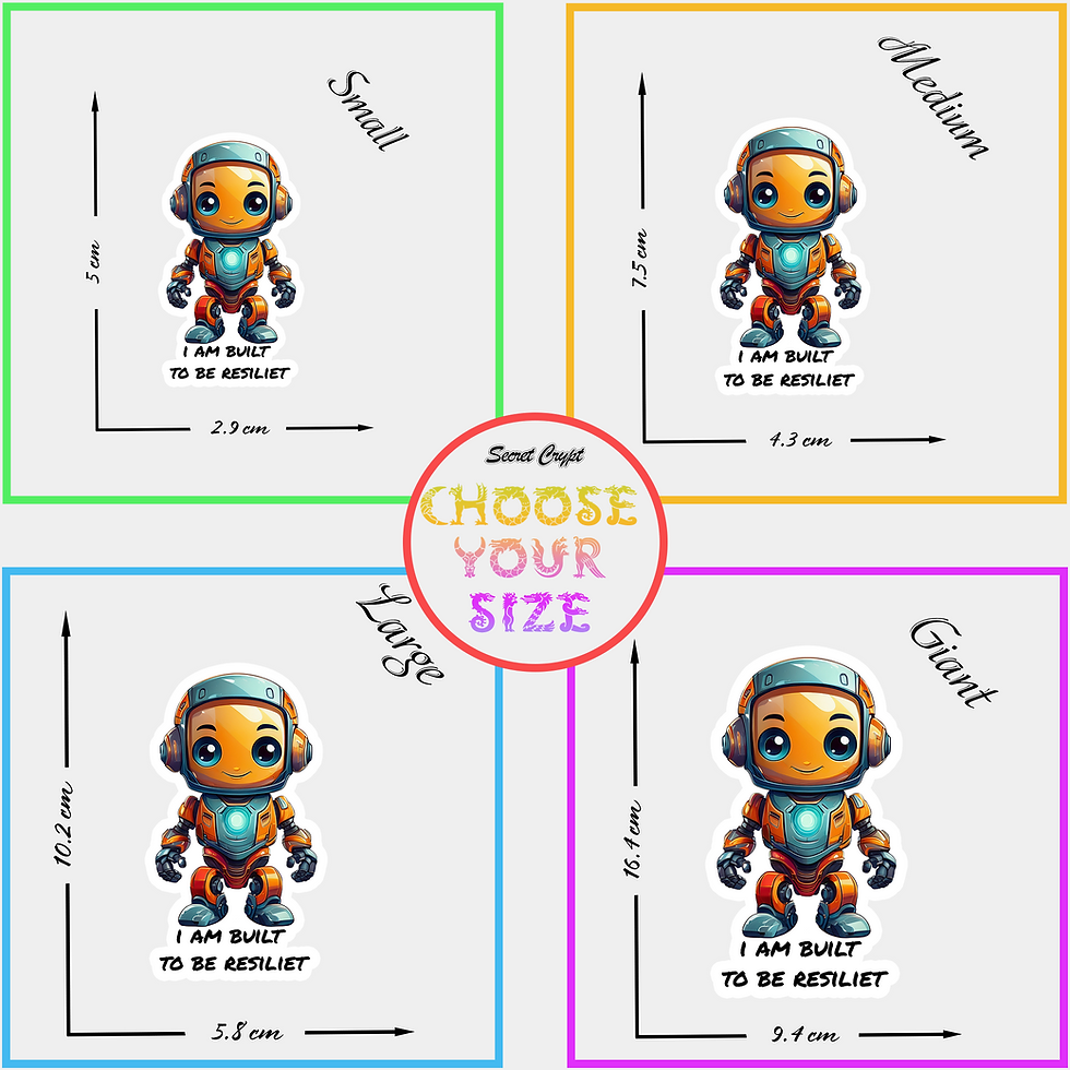 Thumbnail: Robot Affirmation Set, for Kids, Sticker with Personalized Envelope and Story