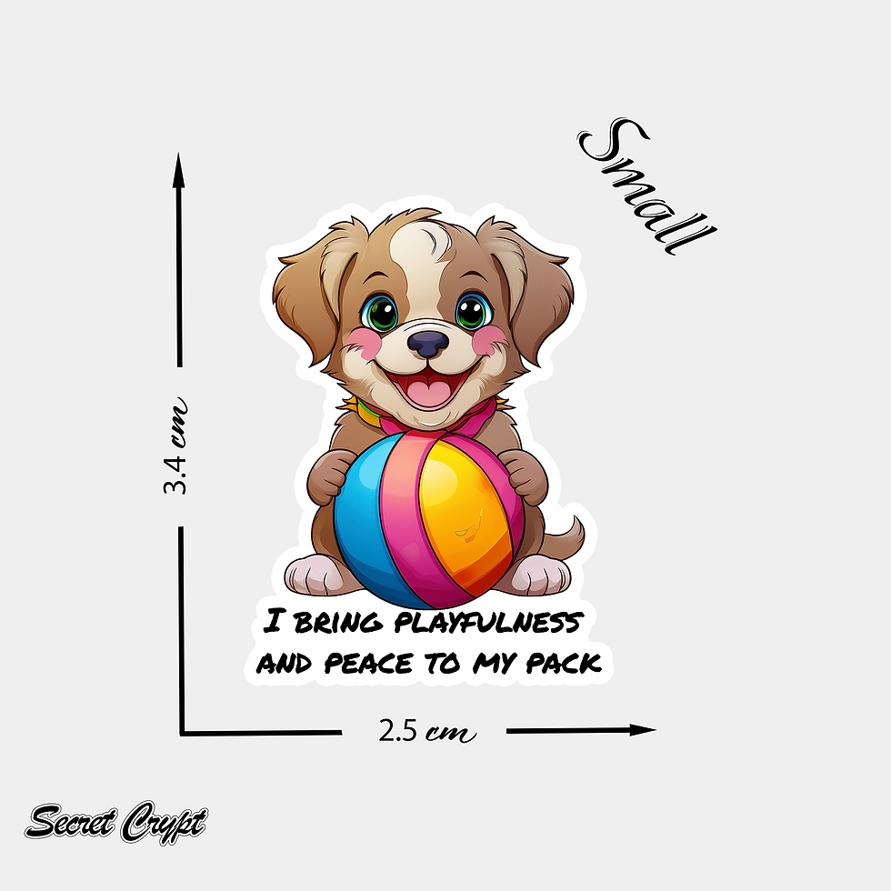 Thumbnail: Playful Peacemaker Puppy Affirmation Stickers #5