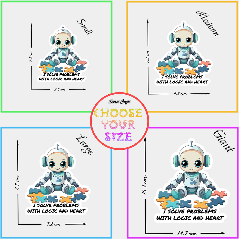 Thumbnail: Logic & Heart Circuitry Robot Affirmation Stickers #9