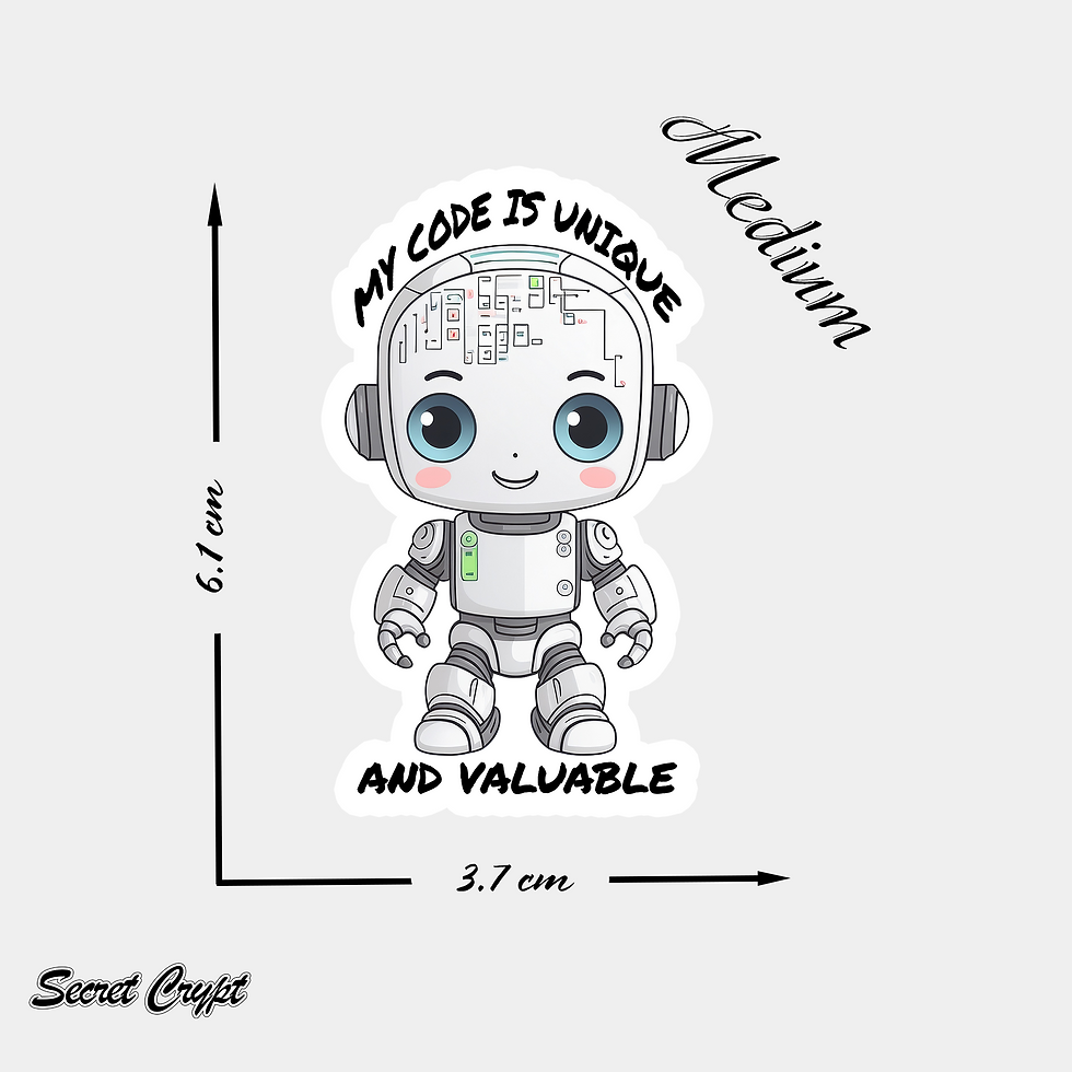 Thumbnail: Unique Code Robot Affirmation Stickers #6