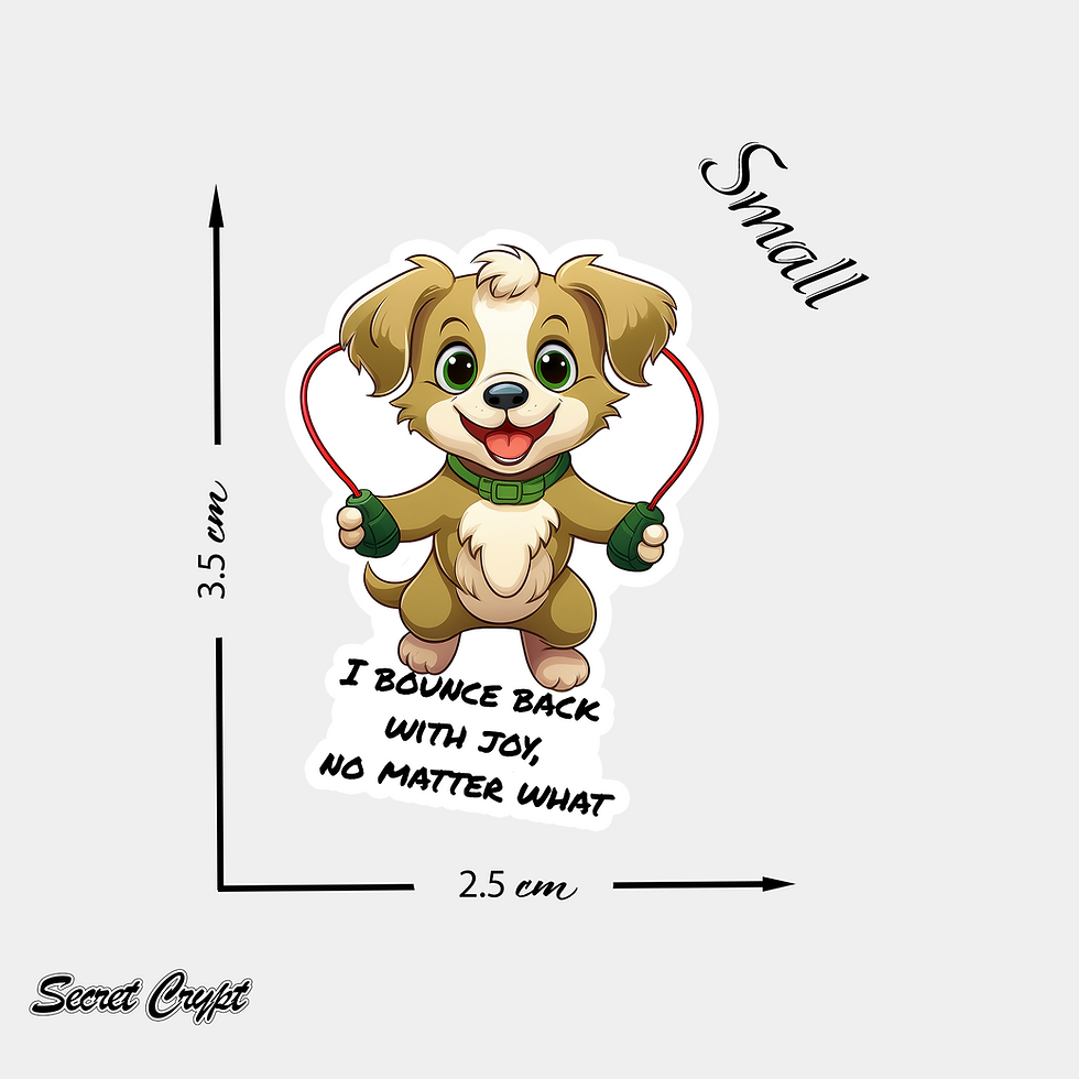 Thumbnail: Joyful Jumper Puppy Affirmation Stickers #2