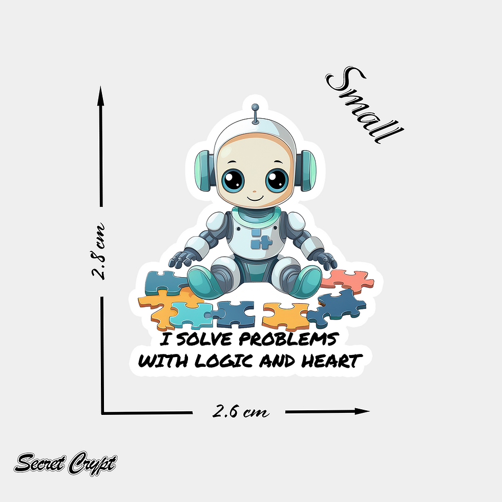 Thumbnail: Logic & Heart Circuitry Robot Affirmation Stickers #9