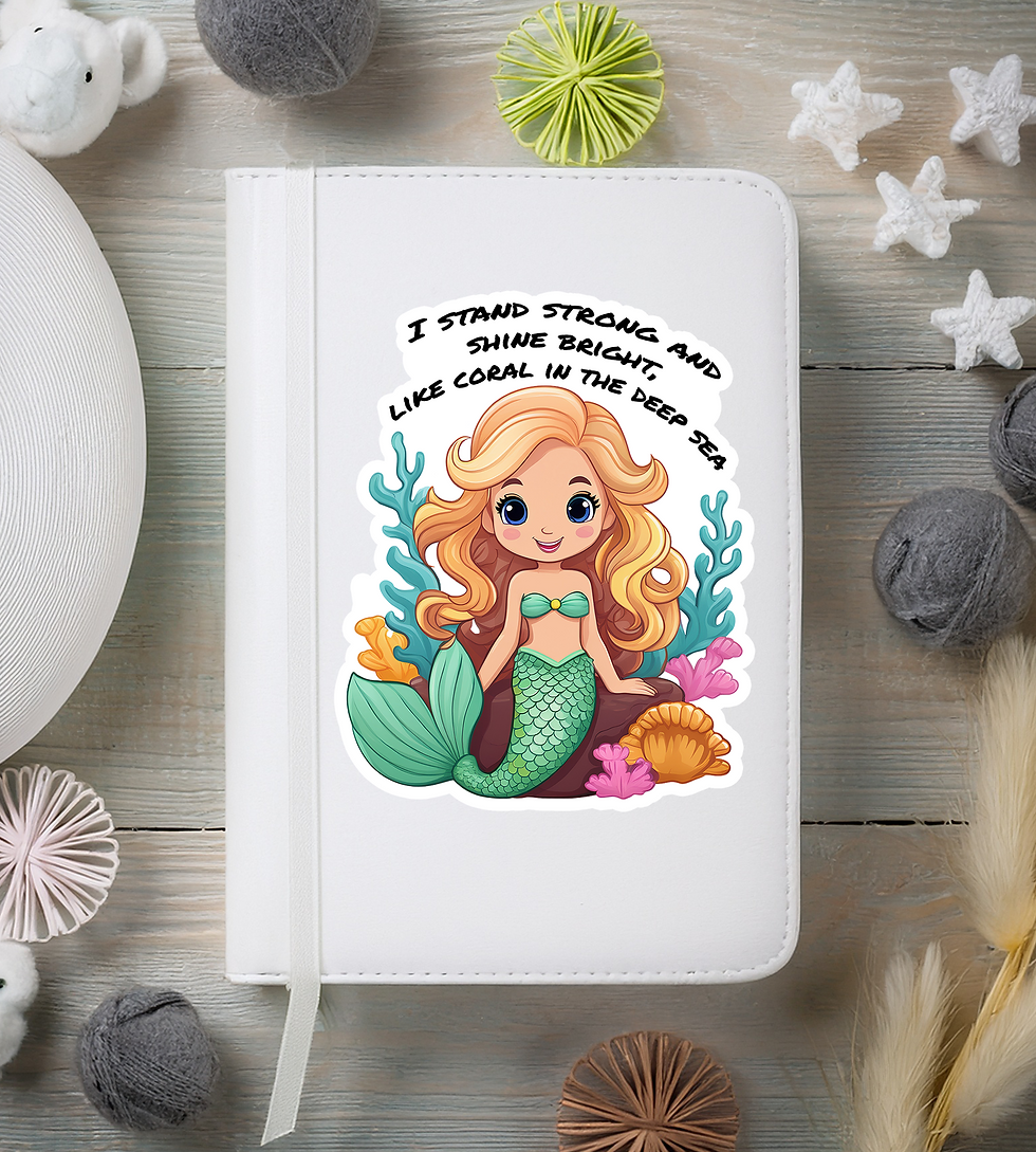 Thumbnail: Coral Confidence Mermaid Affirmation Stickers #1