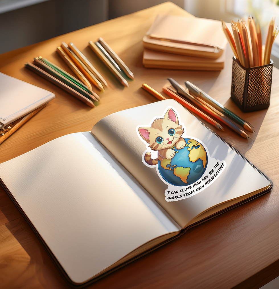 Thumbnail: Kitten Affirmation Set, for Kids, Sticker with Personalized Envelope and Story