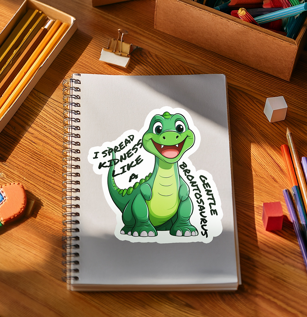 Thumbnail: Benny, Bronto - Kindness Benny Dino Affirmation Stickers for Kids + Story