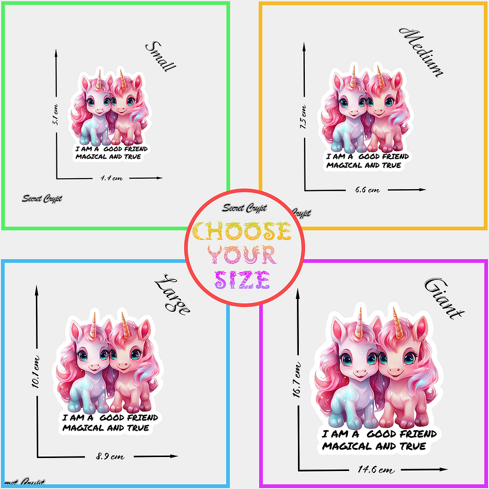 Thumbnail: Unicorn Affirmation Set, for Kids, Sticker with Personalized Envelope and Story