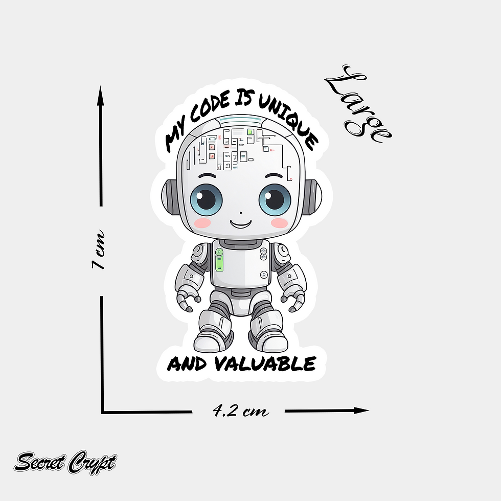 Thumbnail: Unique Code Robot Affirmation Stickers #6