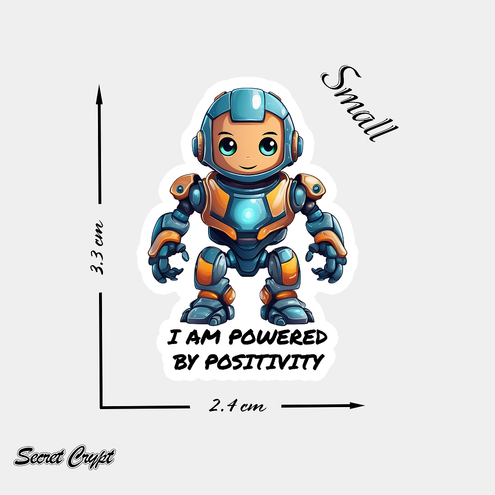 Thumbnail: Positivity Power Core Robot Affirmation Stickers #7