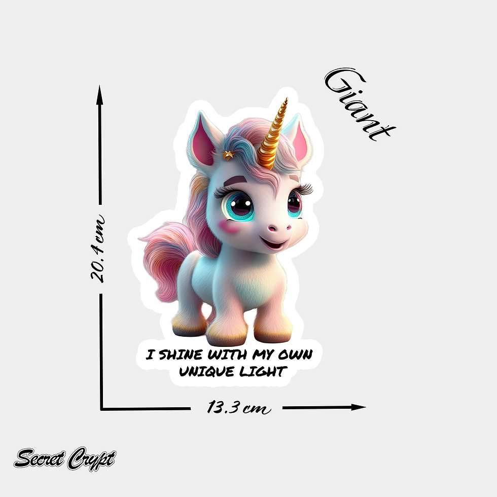 Thumbnail: Unique Gleam Unicorn Affirmation Stickers #5