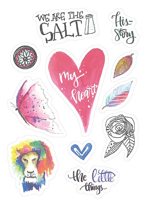 the salt color stickers  incouragearts