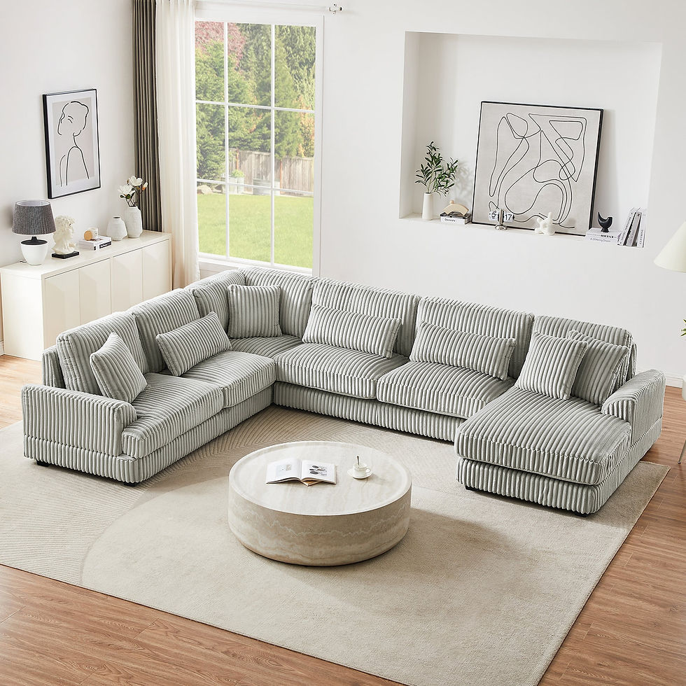 Thumbnail: 129" Oversized Sectional Sofa U-Shaped Sofa