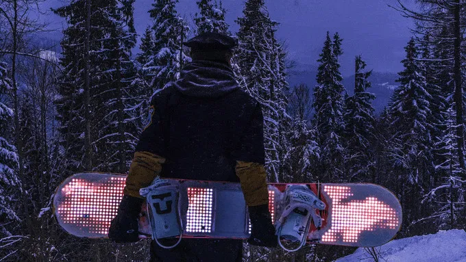 The usage of the LED board in winter