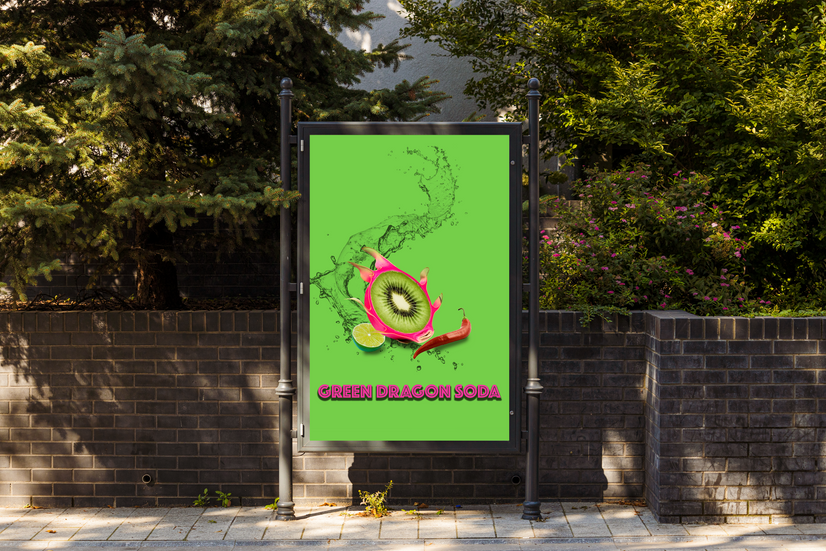 dragon soda billboard mockup