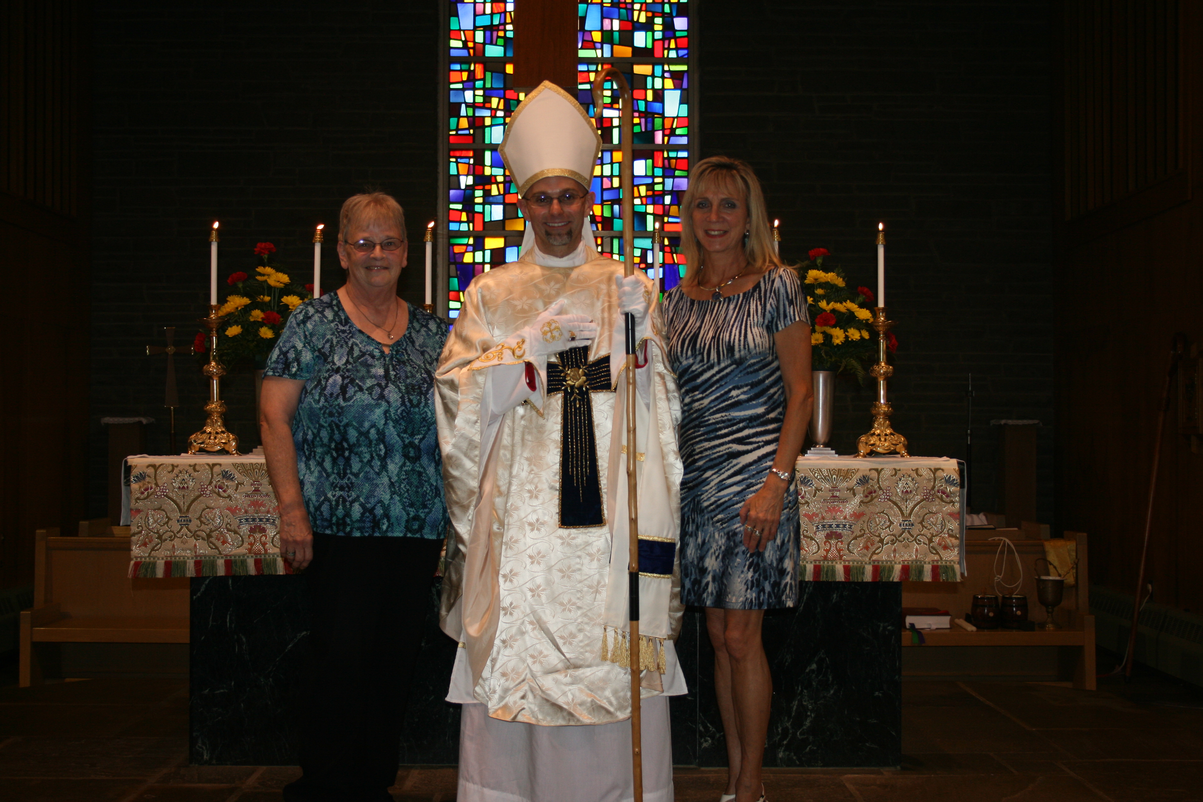 Bishop Joseph with Sue and Irene
