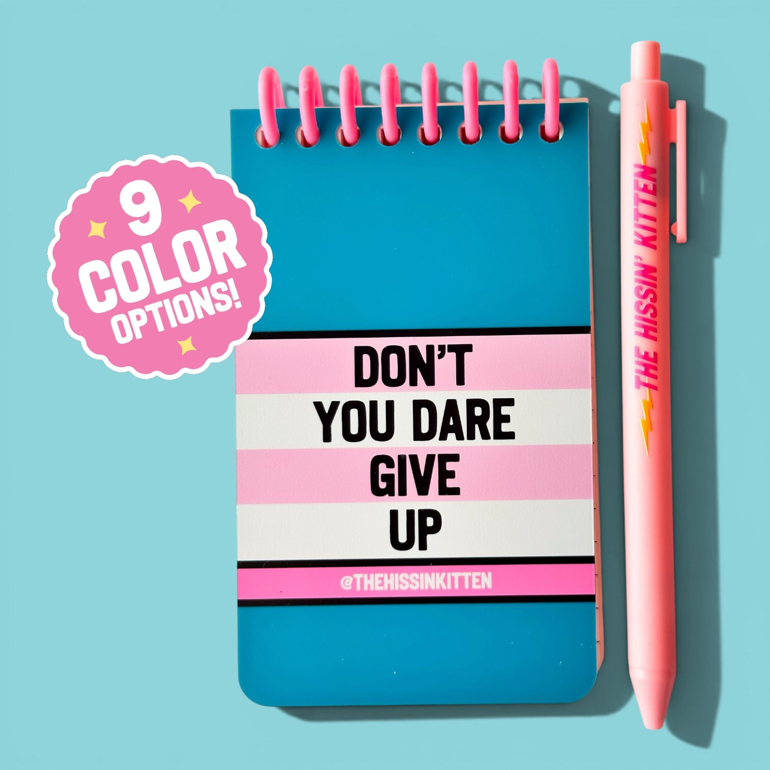 DON'T YOU DARE GIVE UP - Letter Board Notebook and Pen Set