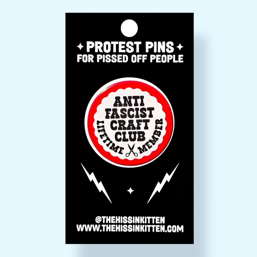 Thumbnail: Anti Fascist Craft Club (Pinback Button or Magnet!)