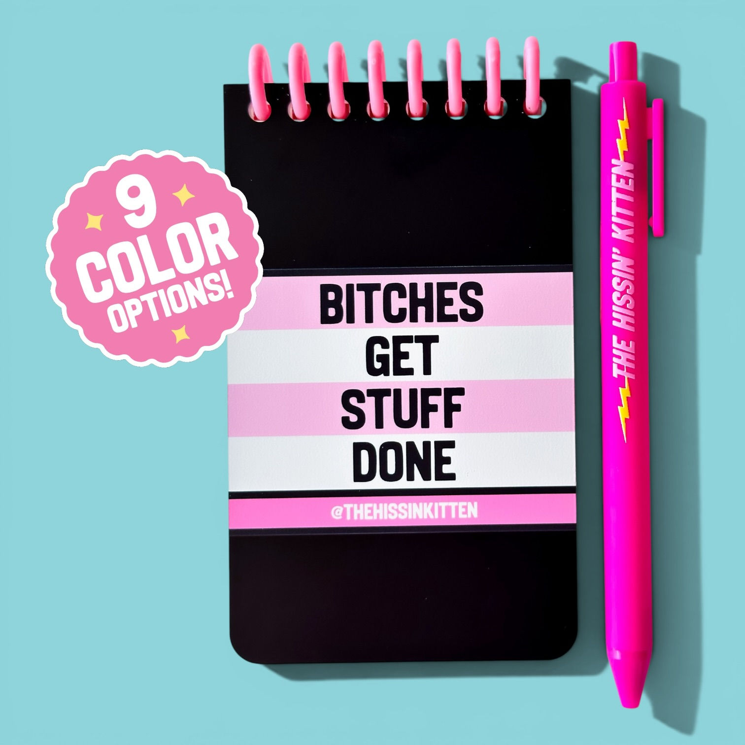 BITCHES GET STUFF DONE - LetterBoard Notebook and Pen Set