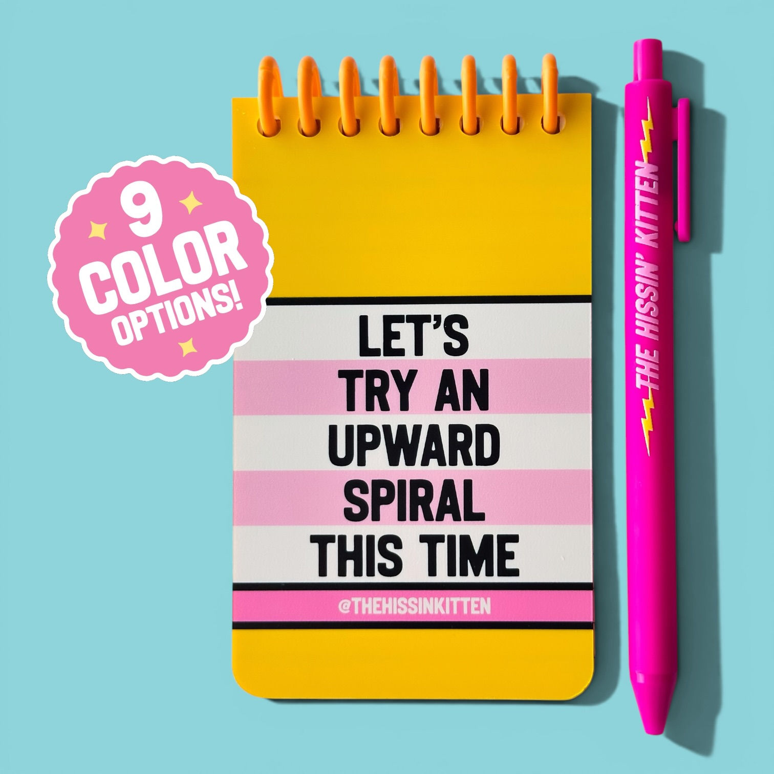 LET'S TRY AN UPWARD SPIRAL THIS TIME - Letter Board Notebook and Pen Set