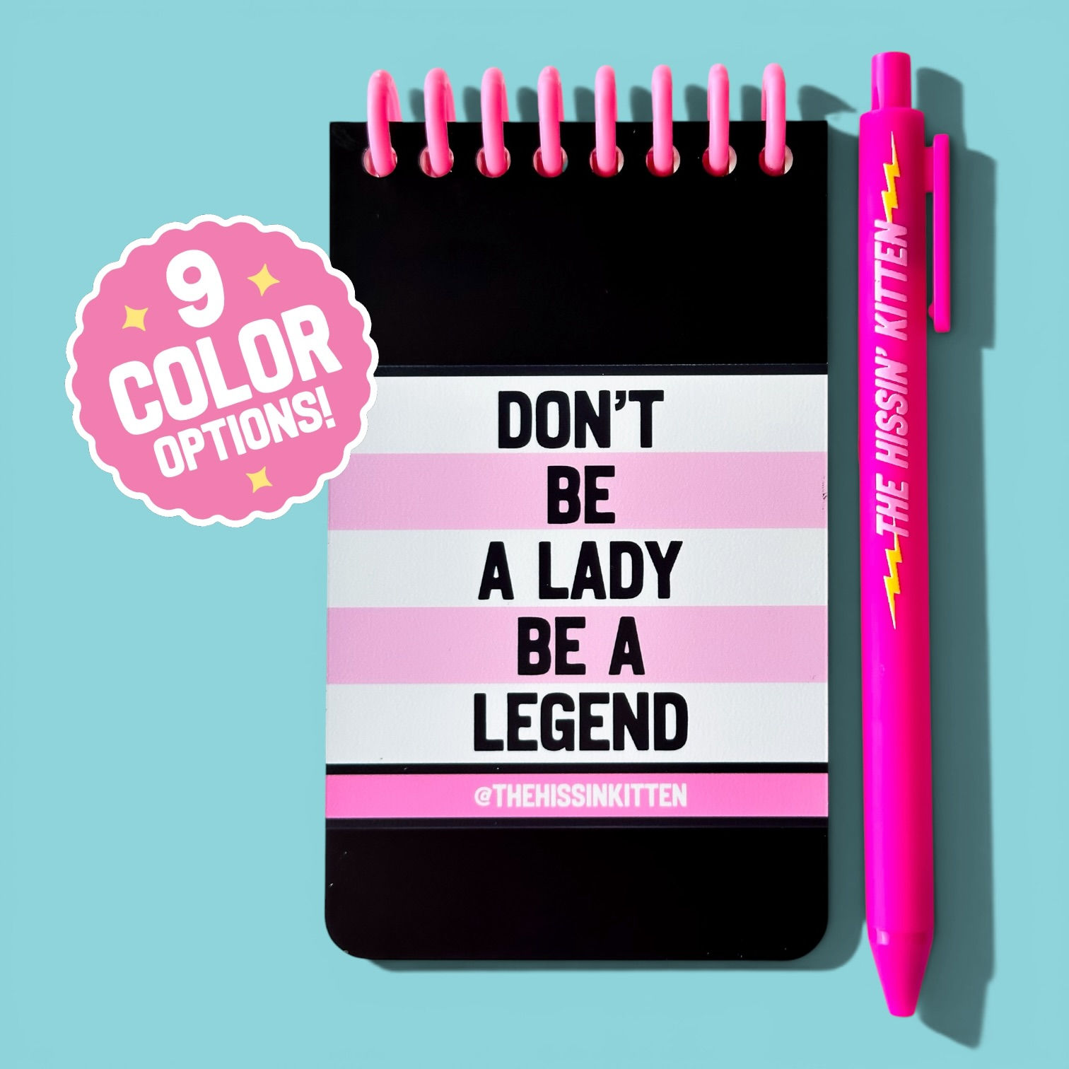 DON'T BE A LADY BE A LEGEND - Letter Board Notebook and Pen Set