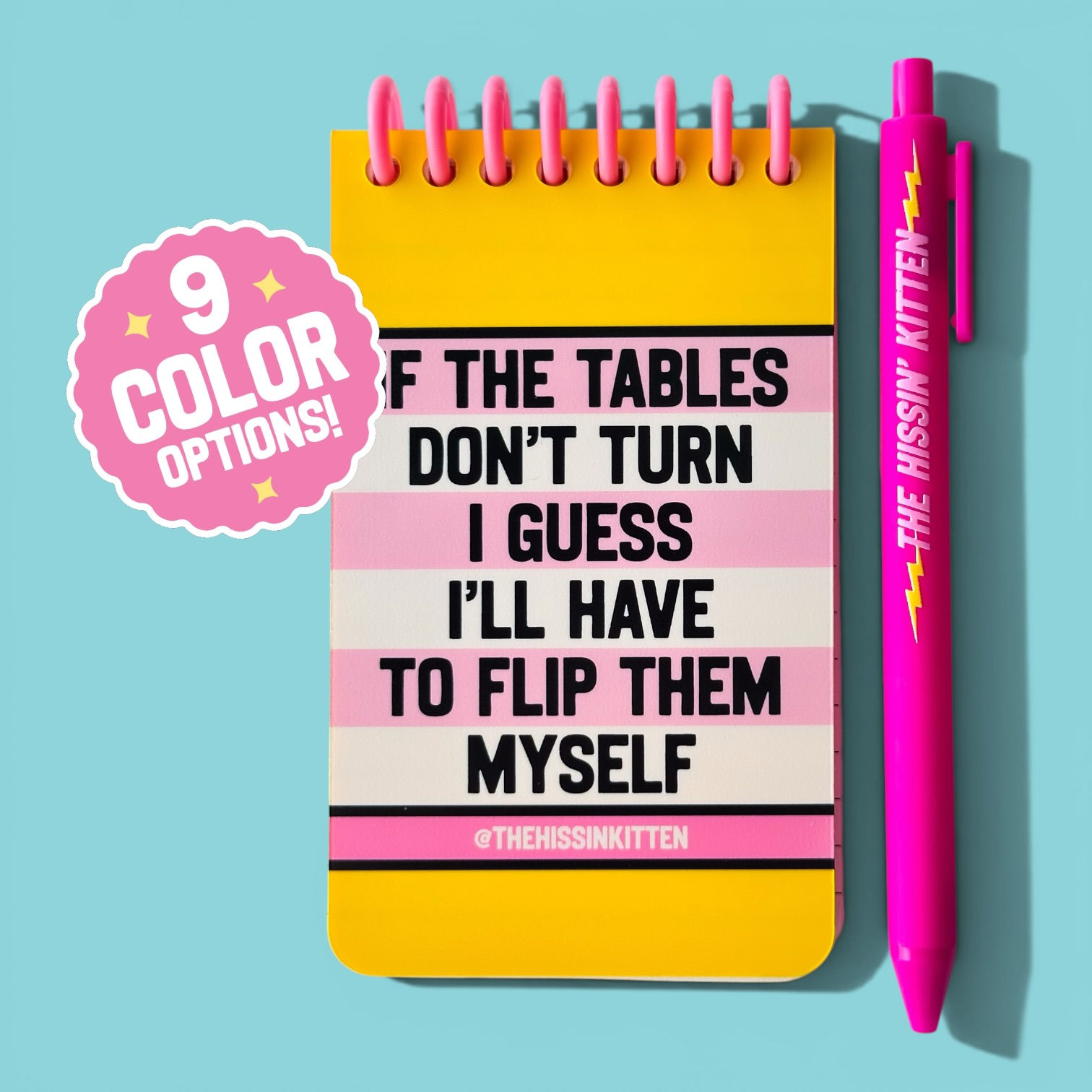 IF THE TABLES DON'T TURN - Letter Board Notebook and Pen Set