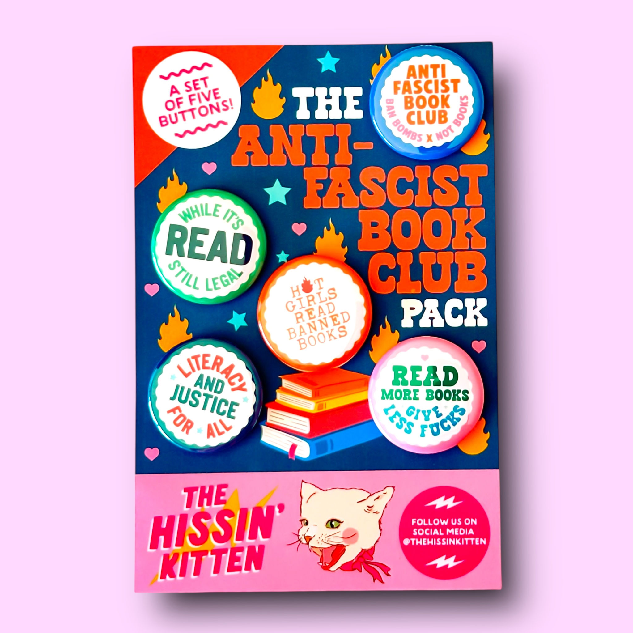 The AntiFascist Book Club Pack (Pinback Buttons or Magnets)