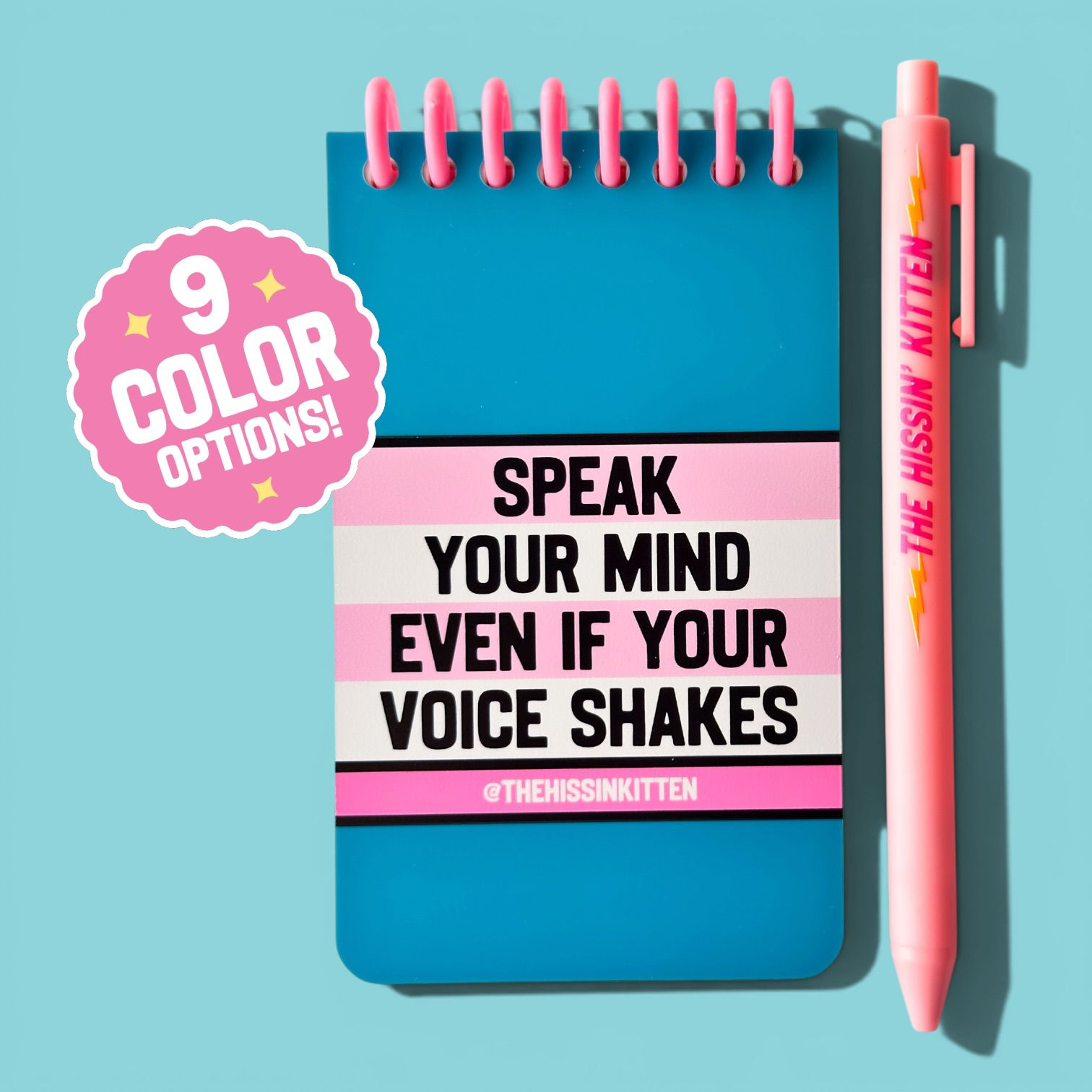 SPEAK YOUR MIND EVEN IF YOUR VOICE SHAKES - Letter Board Notebook and Pen