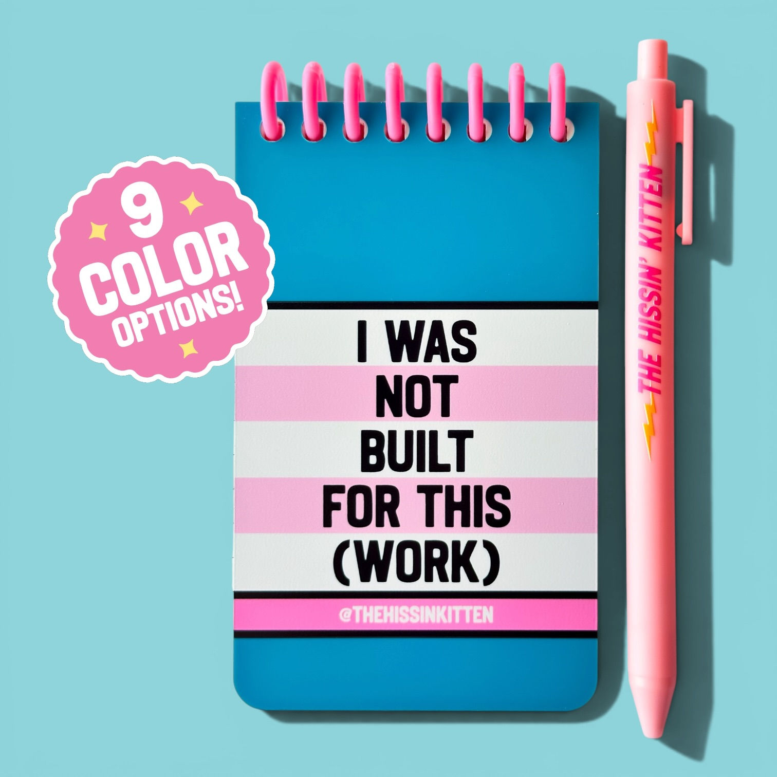 I WAS NOT BUILT FOR THIS (WORK) - Letter Board Notebook and Pen Set