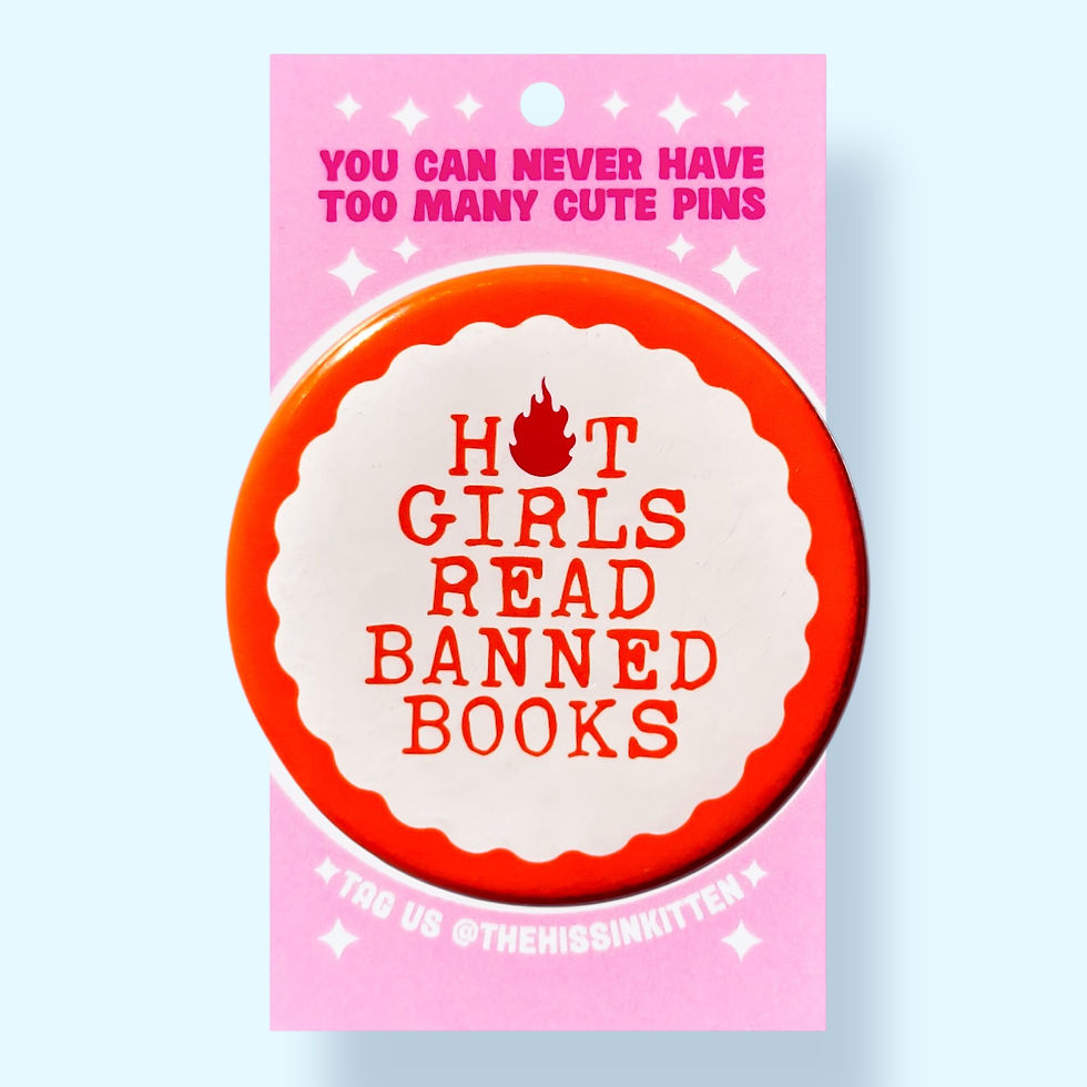 Thumbnail: Hot Girls Read Banned Books (Pinback Button or Magnet!)
