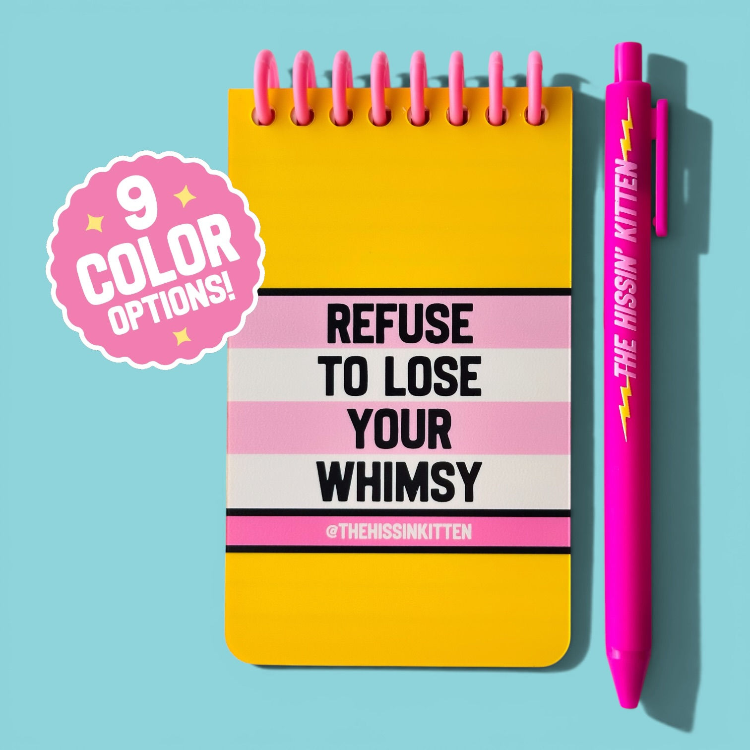 REFUSE TO LOSE YOUR WHIMSY - Letter Board Notebook and Pen Set