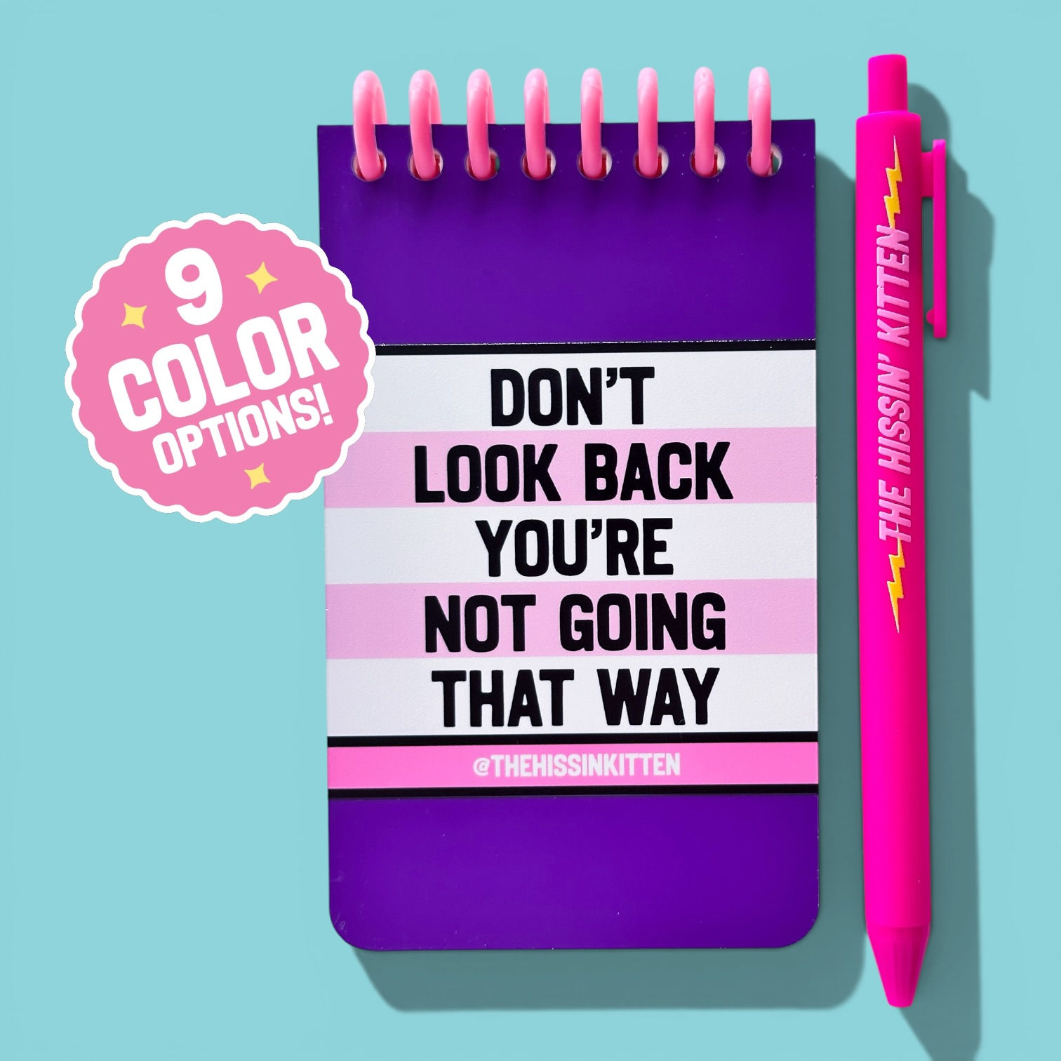 DON'T LOOK BACK - Letter Board Notebook and Pen Set