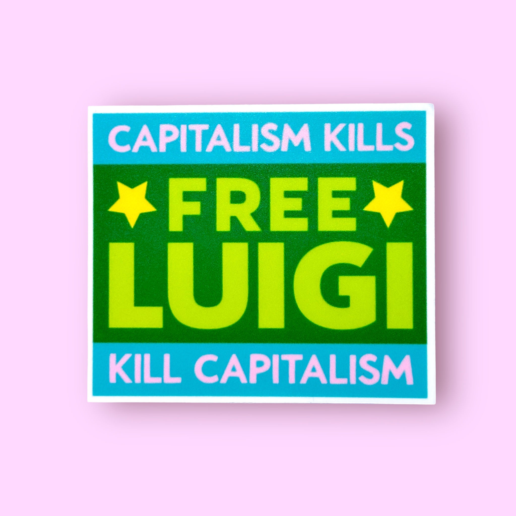 Free Luigi - Capitalism Kills, Kill Capitalism (Waterproof Sticker)