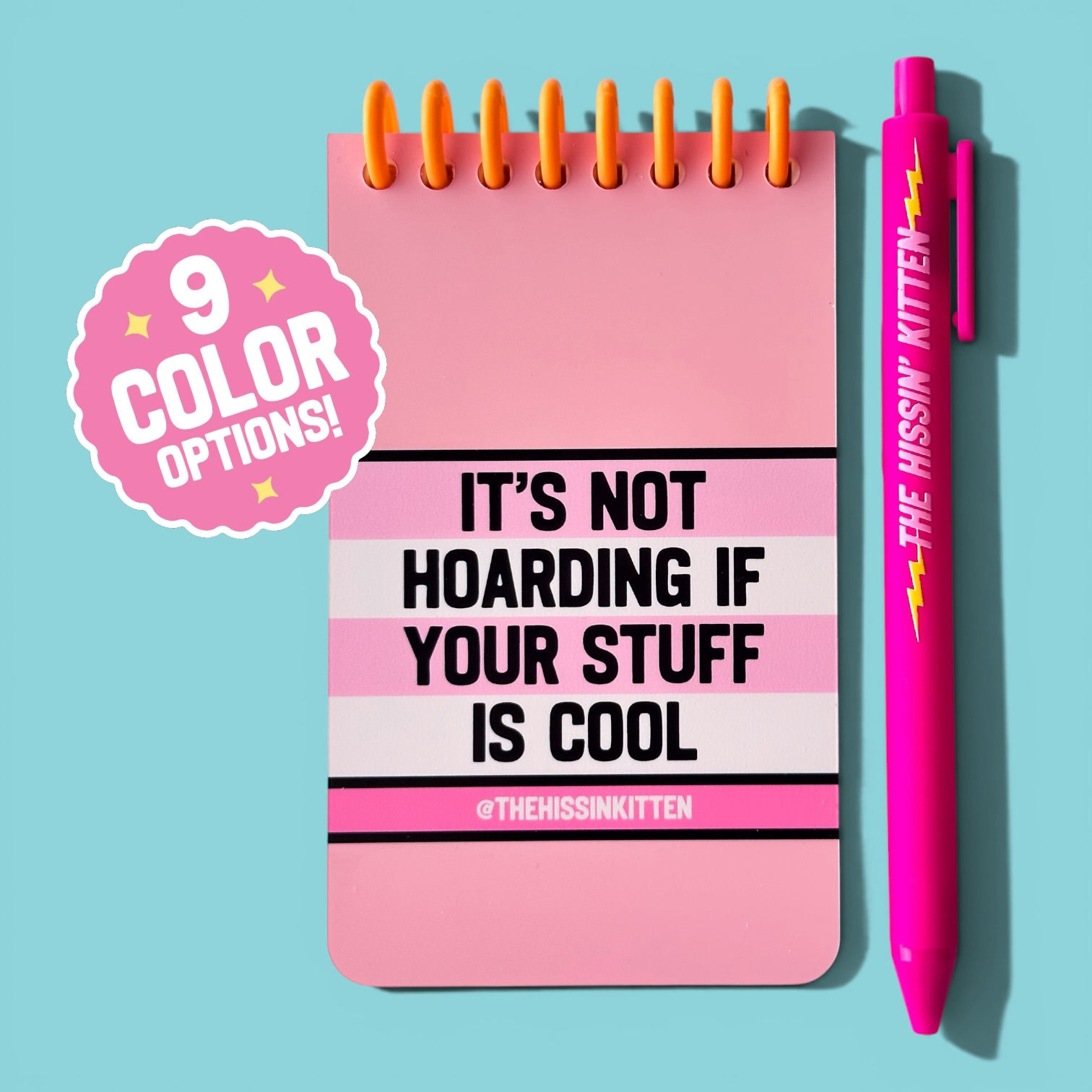 IT'S NOT HOARDING IF YOUR STUFF IS COOL - Letter Board Notebook and Pen Set