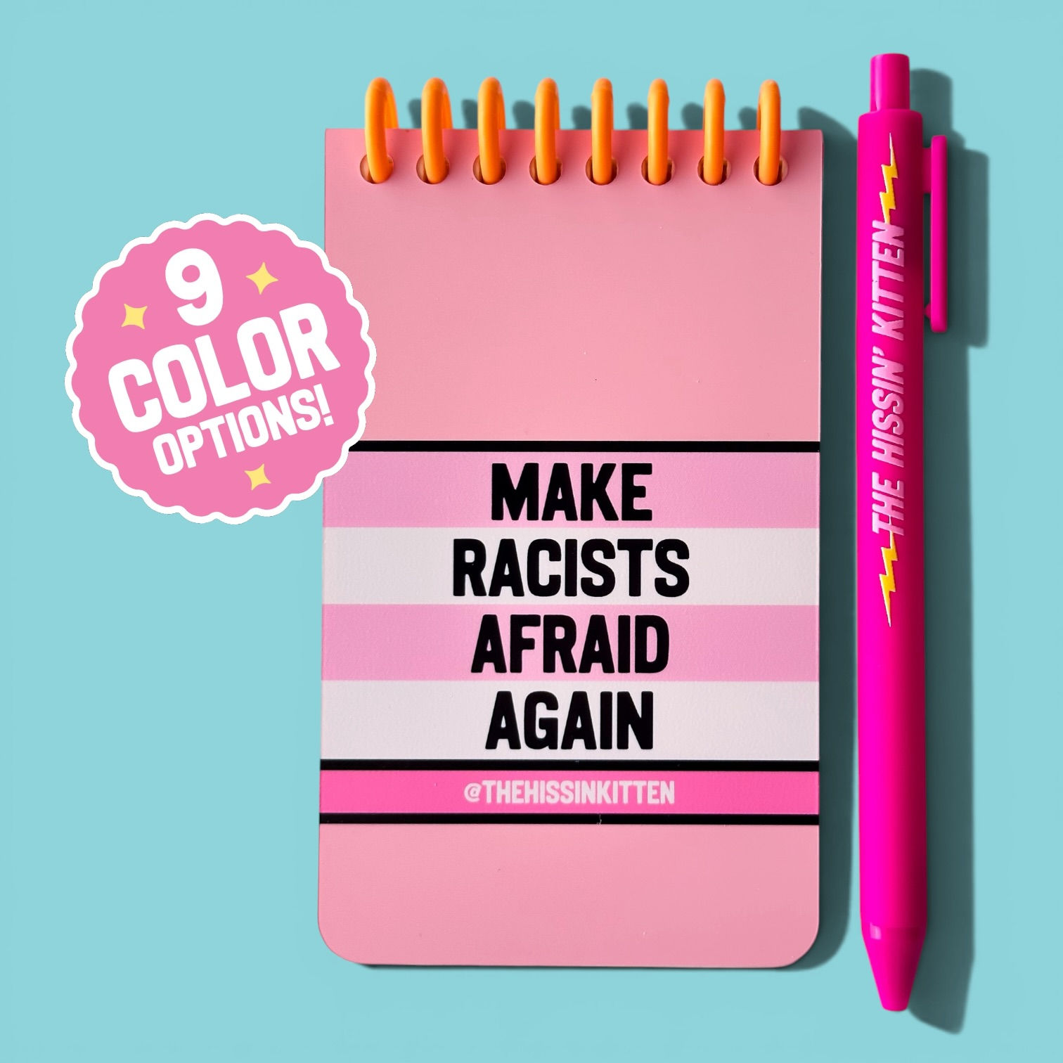MAKE RACISTS AFRAID AGAIN - Letter Board Notebook and Pen Set