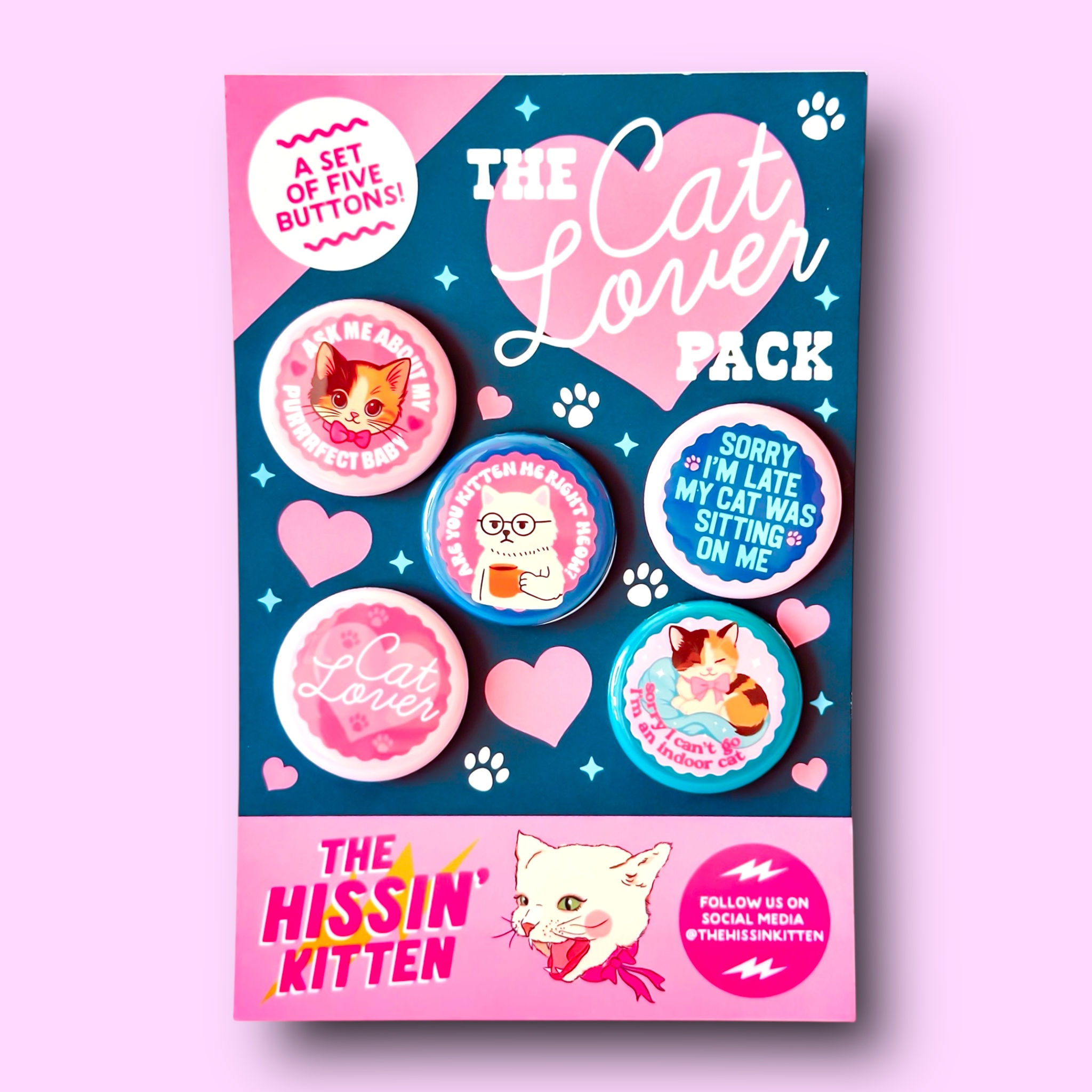The Cat Lover Pack (Pinback Buttons or Magnets)
