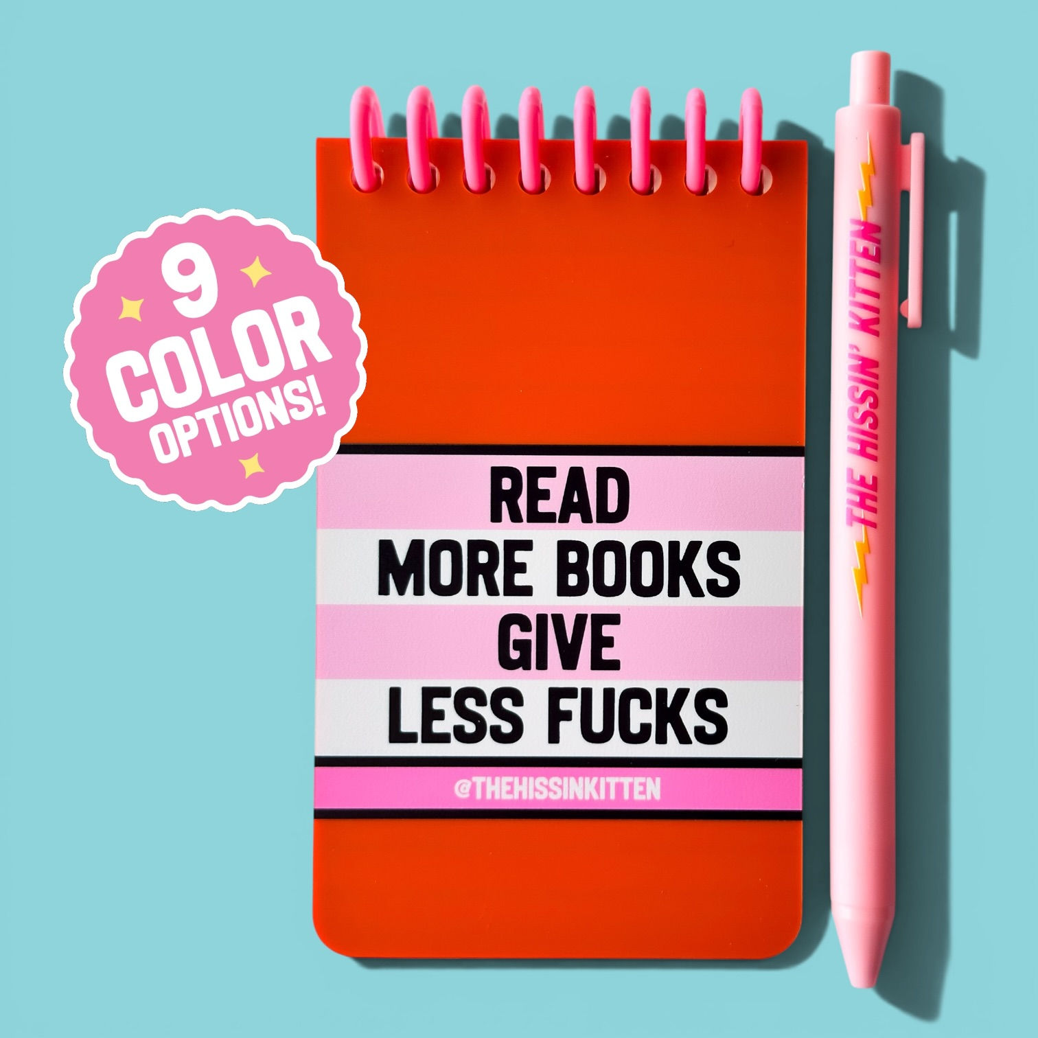 READ MORE BOOKS GIVE LESS FUCKS - Letter Board Notebook and Pen Set