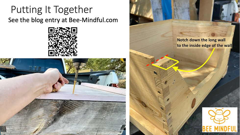 How to put it together - Cut the notch and the matching top-bar opening