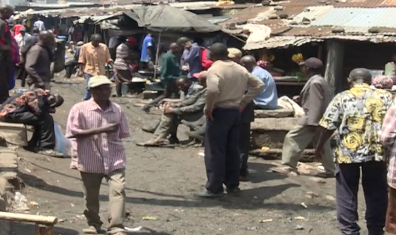 One of the busy alleyways inside Nairobi's Majengo slums