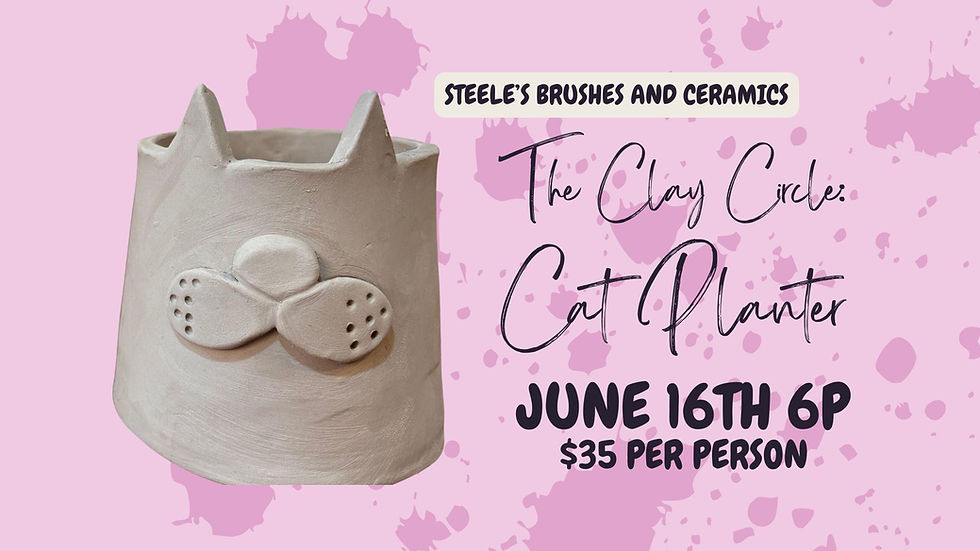 Clay Circle: Cat Planter