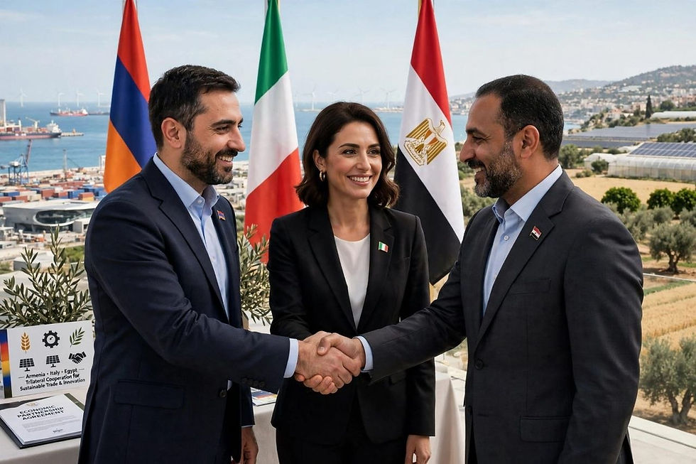 أرمينيا بين أوروبا وأفريقيا… آفاق جديدة للتعاون الاقتصادي مع مصر وإيطاليا