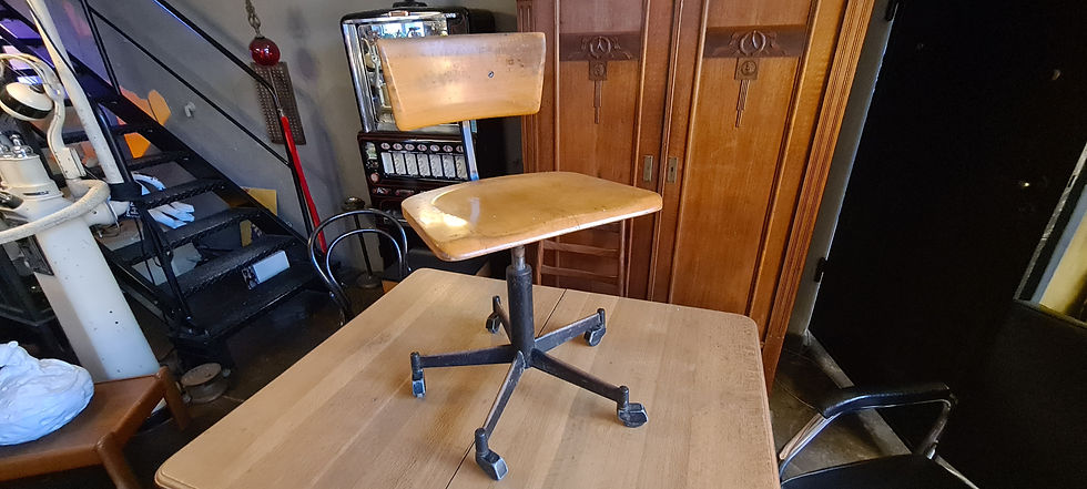 Miniaturbild: alter Giroflex Drehstuhl Bürostuhl Holz Vintage