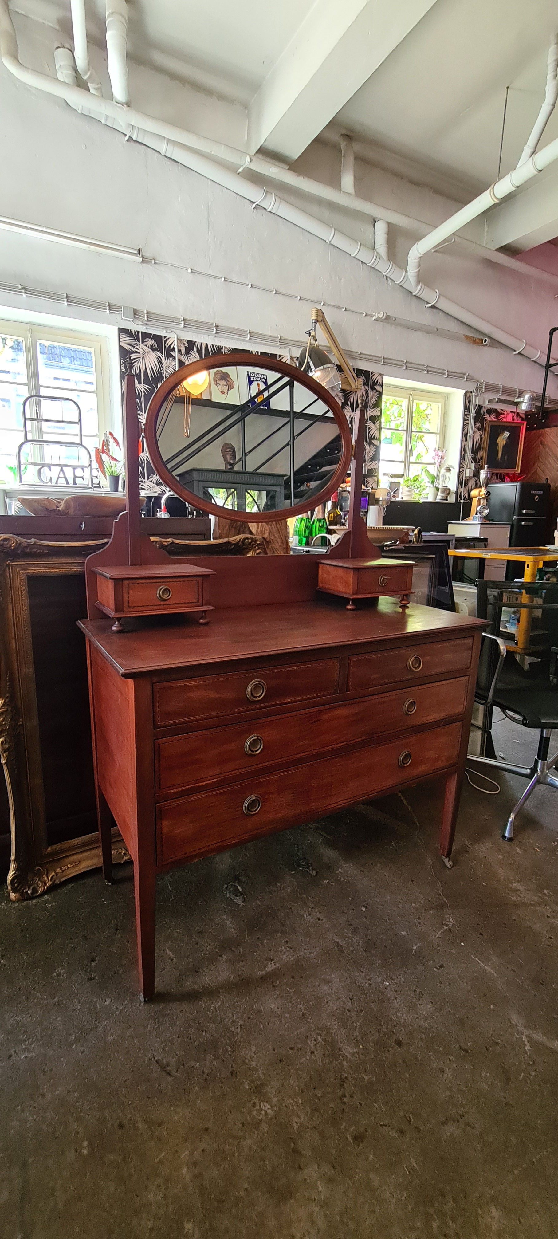 alte Frisierkommode Kommode Mahagoni aus England